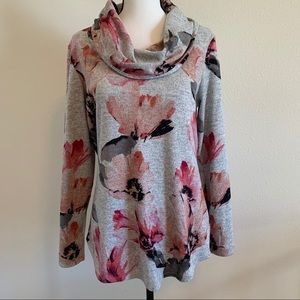 Alyx Floral Long Sleeve Cowl Neck Sweater